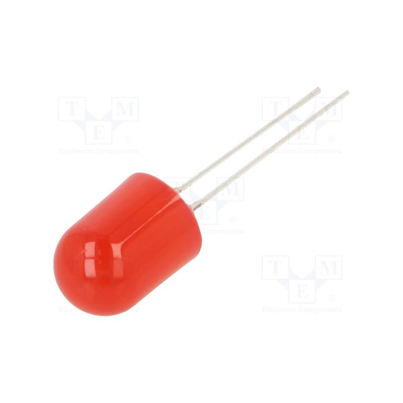 10 pcs : OSR5JAA134B - LED, 10mm, red, 220÷330mcd, 30°, Front: flat, 1.8÷2.6V, No.of term: 2