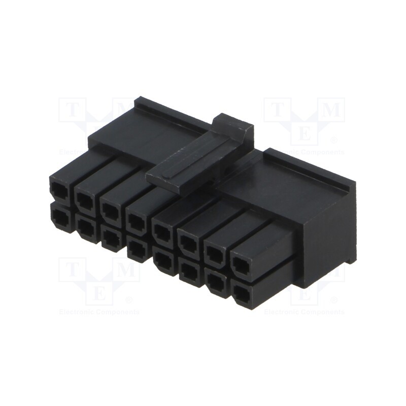 20 pcs : 10127716-16LF - Plug, wire-board, female, Minitek® Pwr 3.0, 3mm, PIN: 16, for cable