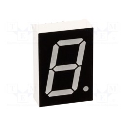 10 pcs : LSD100BAG-101-02 - Display: LED, 7-segment, 25.4mm, 1', No.char: 1, green, 8mcd, anode