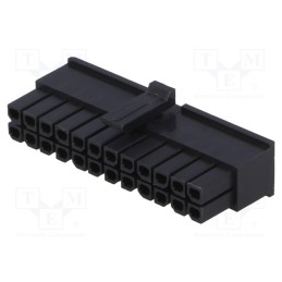20 pcs : 10127716-24LF - Plug, wire-board, female, Minitek® Pwr 3.0, 3mm, PIN: 24, for cable