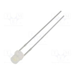 10 pcs : OSW5YK34E2A - LED, 3mm, white cold, 330÷500mcd, 140°, Front: flat, 2.9÷3.6V