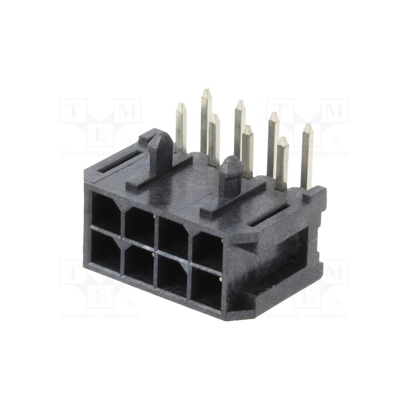 20 pcs : 10127720-081GLF - Socket, wire-board, male, Minitek® Pwr 3.0, 3mm, PIN: 8, THT, 5A