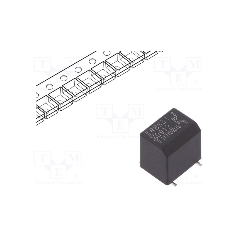 10 pcs : RBS310912T - Sensor: tilt, ±10°, -25÷85°C, OUT: SPST-NO, 3.3÷5VDC, vertical