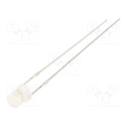 10 pcs : OSM5YK34E2A - LED, 3mm, white warm, 220÷330mcd, 140°, Front: flat, 2.9÷3.6V