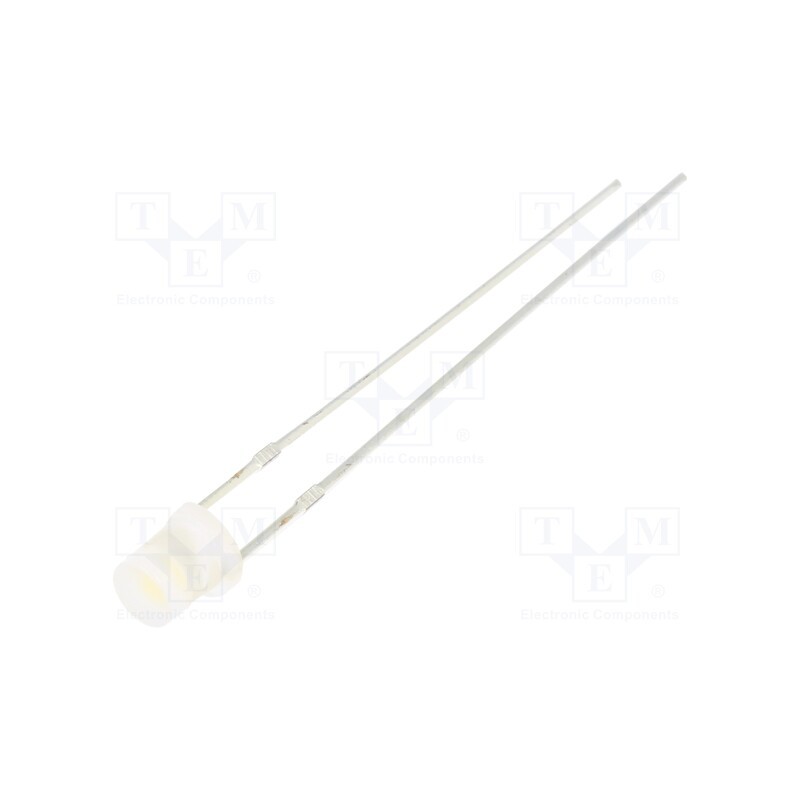10 pcs : OSM5YK34E2A - LED, 3mm, white warm, 220÷330mcd, 140°, Front: flat, 2.9÷3.6V