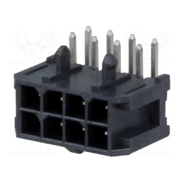 10 pcs : 10127720-081LF - Socket, wire-board, male, Minitek® Pwr 3.0, 3mm, PIN: 8, THT, 5A