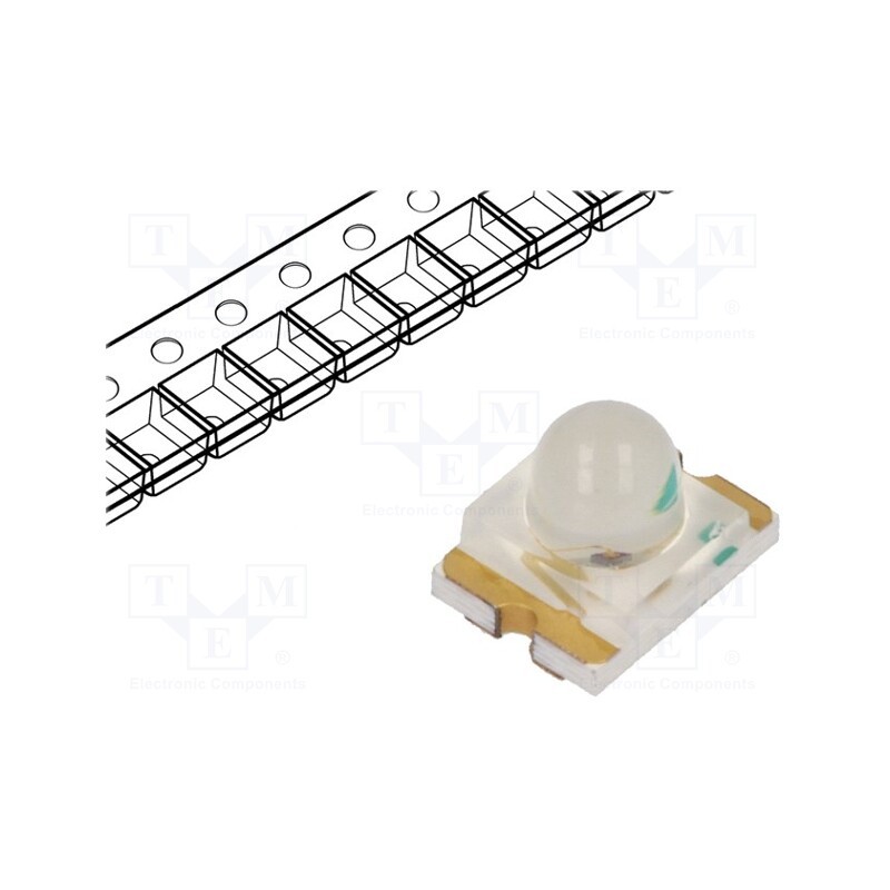 10 pcs : ASMT-BR20-AS000 - LED, SMD, 1210, red, 180÷285mcd, 3.2x2.4x2.4mm, 15°, 2÷2.4V, 20mA