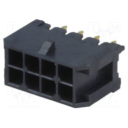 10 pcs : 10127721-082LF - Socket, wire-board, male, Minitek® Pwr 3.0, 3mm, PIN: 8, THT, 5A