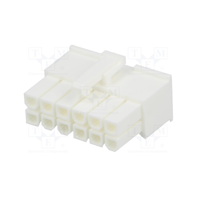 20 pcs : 10127815-12LF - Plug, wire-wire/PCB, female, Minitek® Pwr 4.2, 4.2mm, PIN: 12, FCI