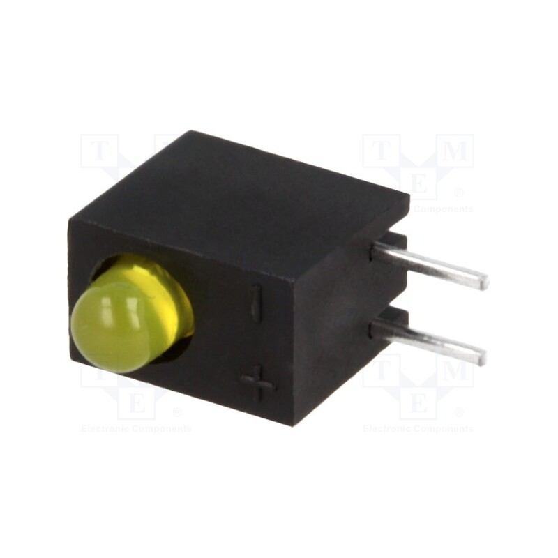 20 pcs : L-710A8CB/1YD - LED, in housing, yellow, 3mm, No.of diodes: 1, 20mA, 40°, 2.1÷2.5V