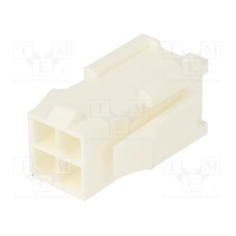 50 pcs : 10127816-04LF - Plug, wire-wire/PCB, male, Minitek® Pwr 4.2, 4.2mm, PIN: 4, FCI