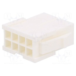 20 pcs : 10127816-08LF - Plug, wire-wire/PCB, male, Minitek® Pwr 4.2, 4.2mm, PIN: 8, FCI