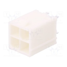 10 pcs : 10127820-0422LF - Socket, wire-wire/PCB, male, Minitek® Pwr 4.2, 4.2mm, PIN: 4, THT