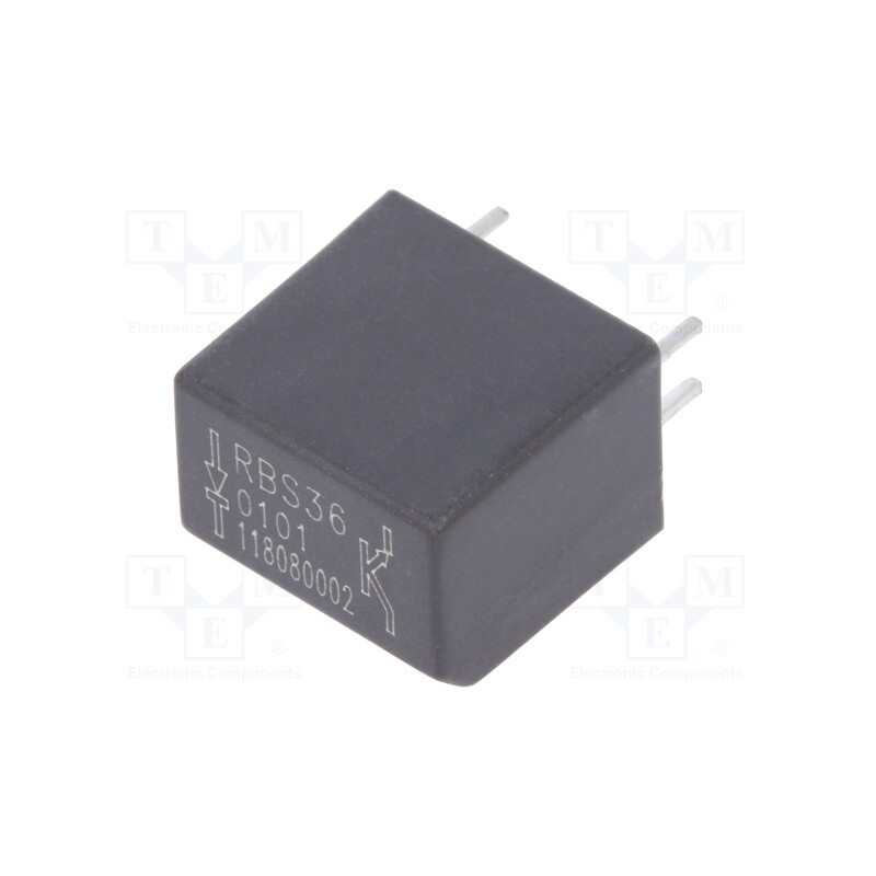 10 pcs : RBS360101 - Sensor: tilt, ±10°, -25÷85°C, OUT: SPST-NO, 3.3÷5VDC, horizontal