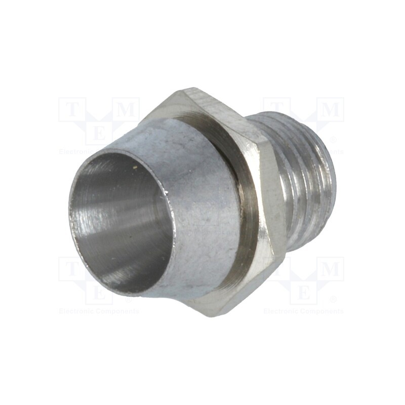 20 pcs : LC-03B - LED holder, 3mm, chromium, brass, concave, L2: 8mm