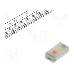 10 pcs : HSMY-C197 - LED, SMD, 0603, yellow, 2.8÷8mcd, 1.6x0.8x0.4mm, 130°, 2.1÷2.6V