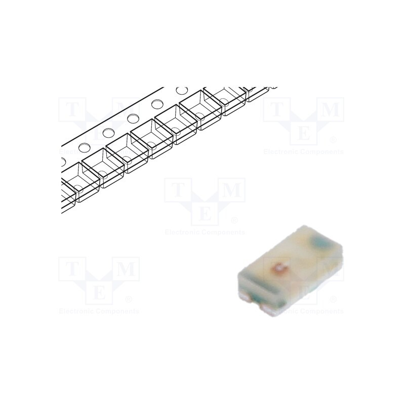 10 pcs : HSMY-C197 - LED, SMD, 0603, yellow, 2.8÷8mcd, 1.6x0.8x0.4mm, 130°, 2.1÷2.6V