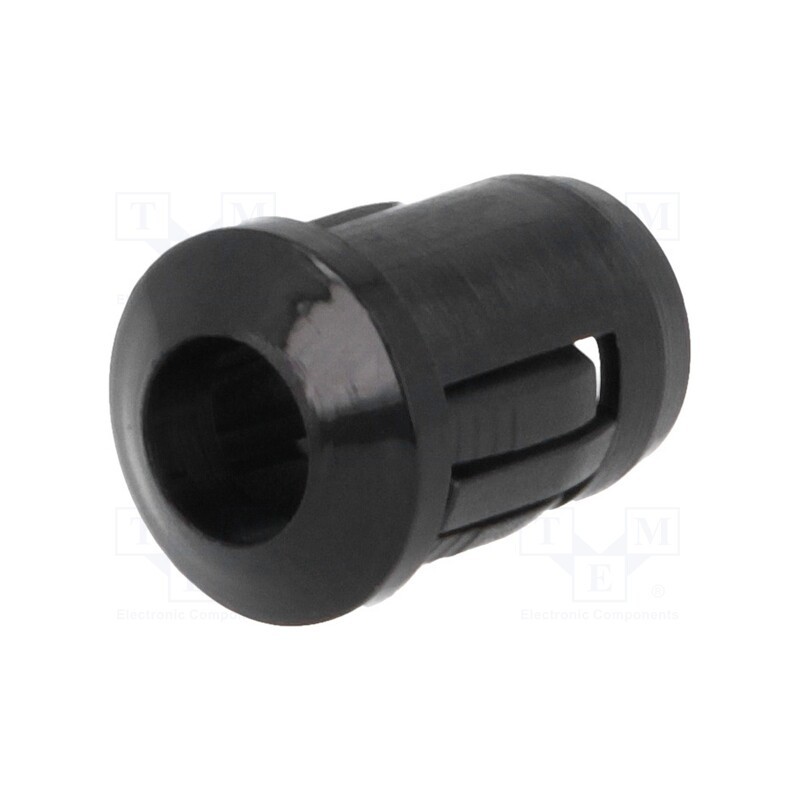 50 pcs : FIX-LED5-3 - LED holder, 5mm, one-piece, black, UL94V-2, L: 12.5mm