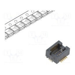 10 pcs : 10132797-011100LF - Connector: PCB to PCB, PIN: 10, 0.5mm, H: 2.3mm, BergStak, -40÷125°C