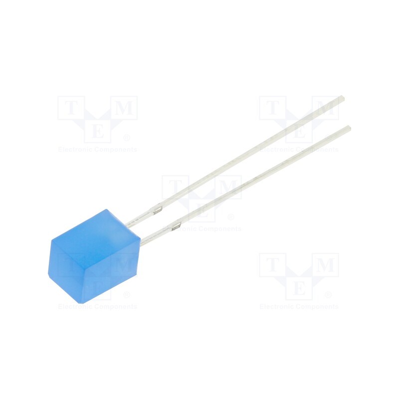 10 pcs : OSB5YU7NE4B - LED, rectangular, 5x5x7mm, blue, 220÷330mcd, 140°, Front: flat, 20mA