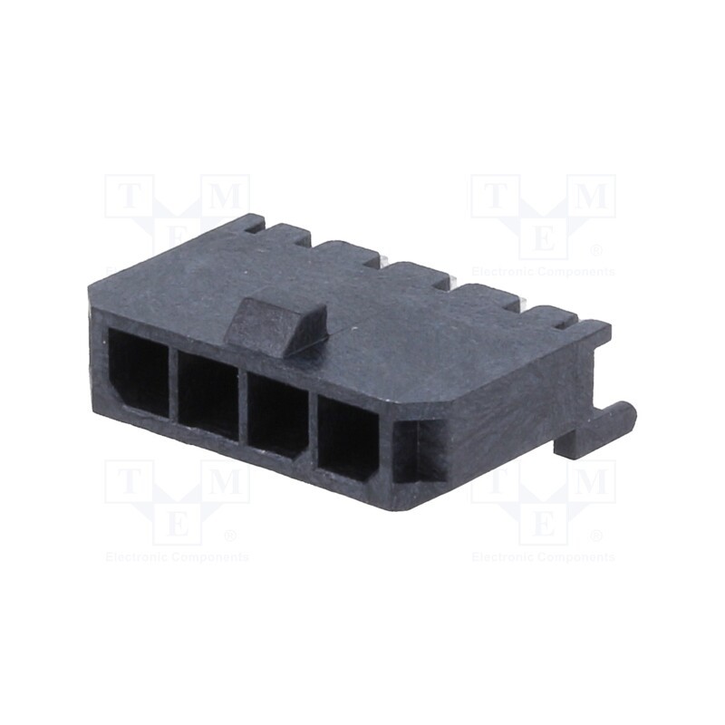 20 pcs : 10136656-0411LF - Plug, wire-board, female, Minitek® Pwr 3.0, 3mm, PIN: 4, -40÷105°C