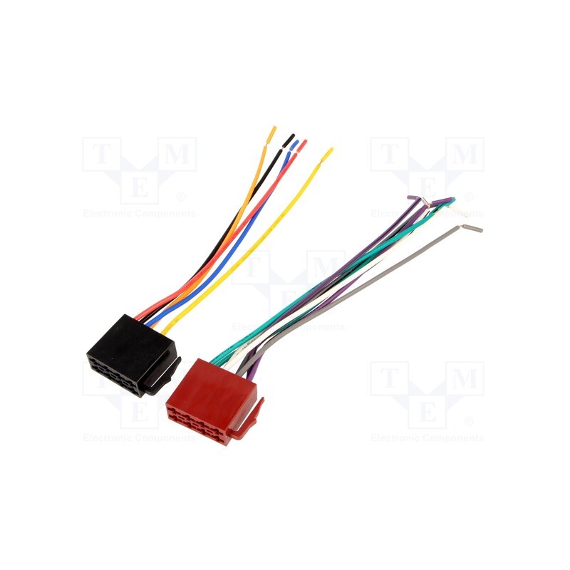 10 pcs : - ISO plug,wires, PIN: 13(5+8)