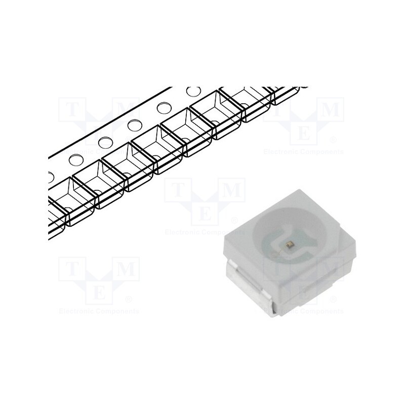 20 pcs : KA-3528SURS - LED, SMD, 3528,PLCC2, red, 400mcd, 3.5x2.8x1.9mm, 120°, 1.9÷2.5V