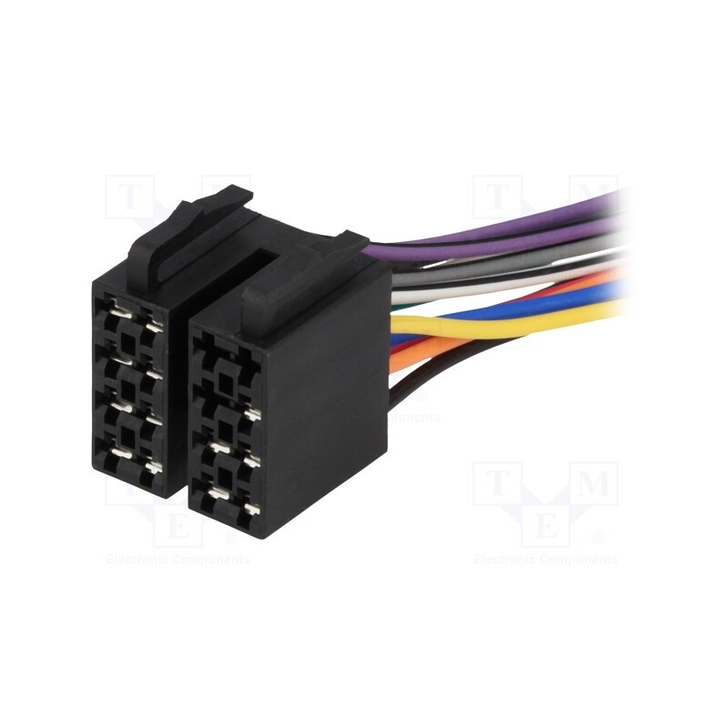 10 pcs : - ISO plug,wires, PIN: 13(5+8), combined