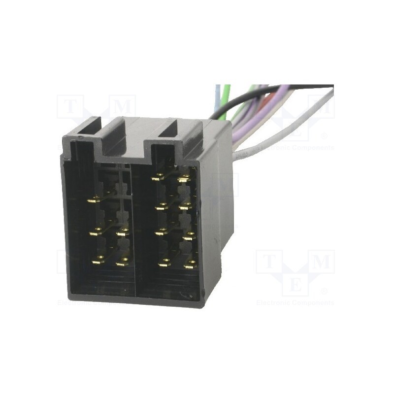 10 pcs : - ISO socket,wires, PIN: 13(5+8), combined