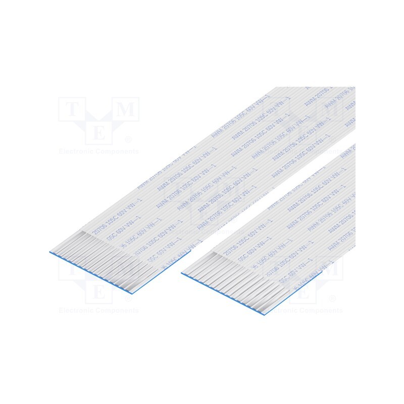 10 pcs : 10-15-A-0101-C-4-08-4-T - FFC cable, Cores: 15, Cable ph: 1mm, contacts on the same side