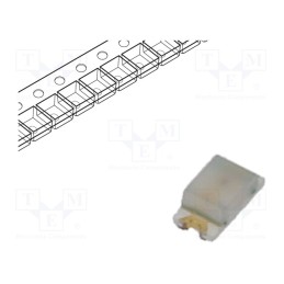 50 pcs : SML-D12D1WT86 - LED, SMD, 0603, orange, 63÷100mcd, 1.6x0.8x0.55mm, 2.2V, 20mA, 54mW