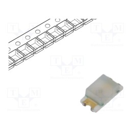50 pcs : SML-D12V1WT86 - LED, SMD, 0603, red, 25÷40mcd, 1.6x0.8x0.55mm, 2.2V, 20mA, 54mW