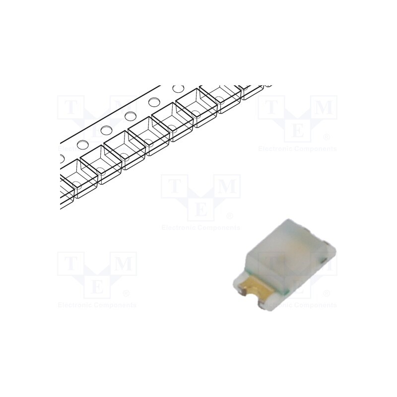 50 pcs : SML-D12V1WT86 - LED, SMD, 0603, red, 25÷40mcd, 1.6x0.8x0.55mm, 2.2V, 20mA, 54mW