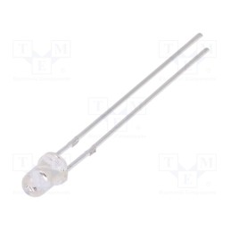 10 pcs : OSR5RU3131A - LED, 3mm, red, 1560÷2500mcd, 30°, Front: convex, 1.8÷2.6V