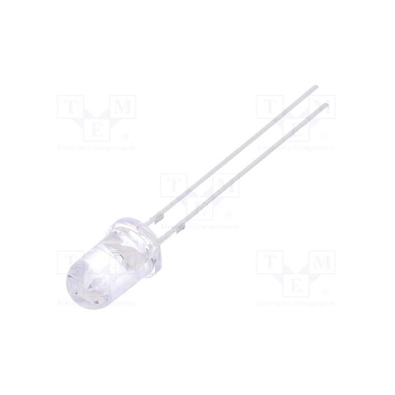 10 pcs : OSR5RU5111A - LED, 5mm, red, 7000÷9000mcd, 15°, Front: convex, 1.8÷2.6V