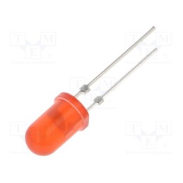 10 pcs : OSR5PA5A34G-1 - LED, 5mm, red, 4800÷6600mcd, 30°, Front: convex, 1.8÷2.6V, -30÷85°C