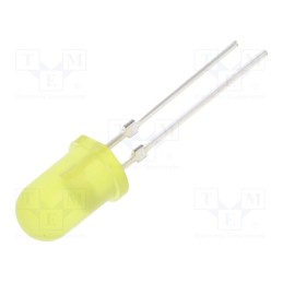 10 pcs : OSY5PA5A34G-1 - LED, 5mm, yellow, 4800÷6600mcd, 30°, Front: convex, 1.8÷2.6V, 130mW