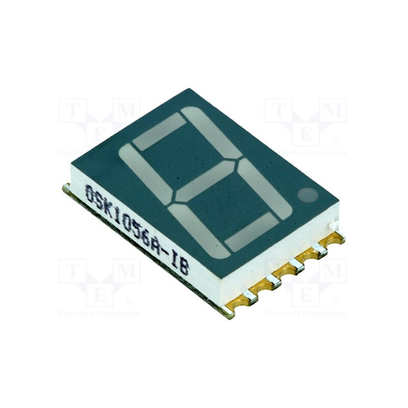 10 pcs : OSK1056A-IYG - Display: LED, 7-segment, 14.22mm, 0.56', No.char: 1, yellow-green