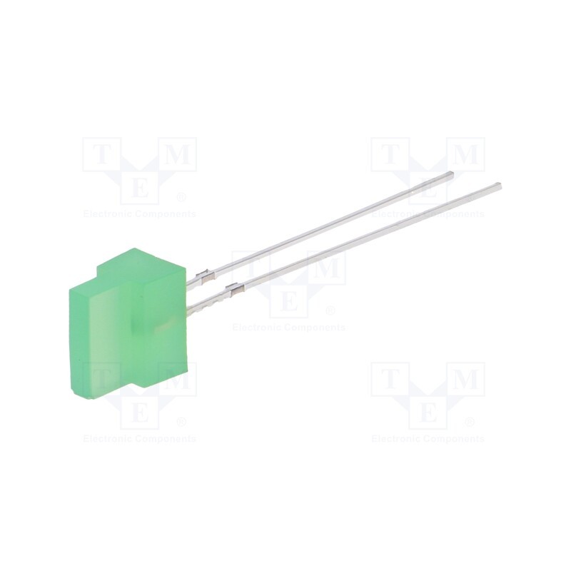 10 pcs : OSG5TA7234B - LED, rectangular, 1.8x7.05mm, green, 330÷500mcd, 30°, Front: flat