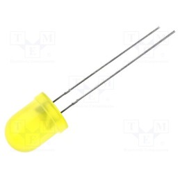 20 pcs : L-793YD - LED, 8mm, yellow, 20÷70mcd, 60°, Front: convex, 2.1÷2.5V