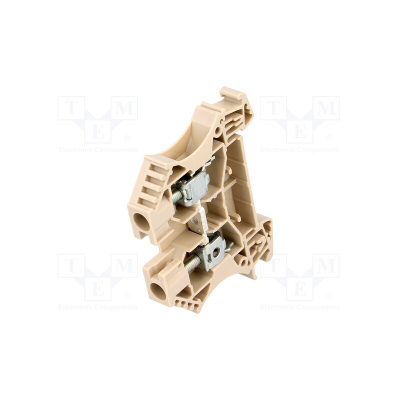 10 pcs : 1020200000 WDU 6 - Splice terminal: rail, 6mm2, ways: 1, terminals: 2, beige, wemid