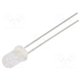 50 pcs : 504UVAC2E-Q6C - LED, UV-A, 15°, 15mA, 400nm, 2.8÷4V, THT, Front: convex, No.of term: 2