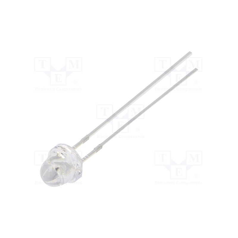 10 pcs : OSB5SA6131A - LED, 5mm, blue, 2180÷3000mcd, 30°, Front: convex, 2.8÷3.6V, bullet