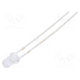 10 pcs : NTE30046 - IR transmitter, 3mm, transparent, 30°, λp max: 940nm, THT, 50mA