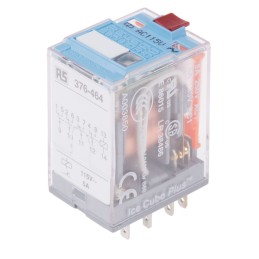 1 pcs - Releco Plug In Power Relay, 115V ac Coil, 5A Switching Current, 4PDT