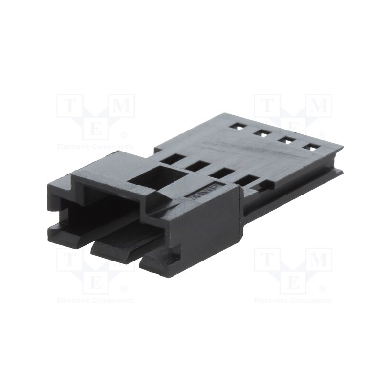 10 pcs : 103653-3 - Plug, wire-wire, male, AMPMODU MTE, 2.54mm, PIN: 4, w/o contacts