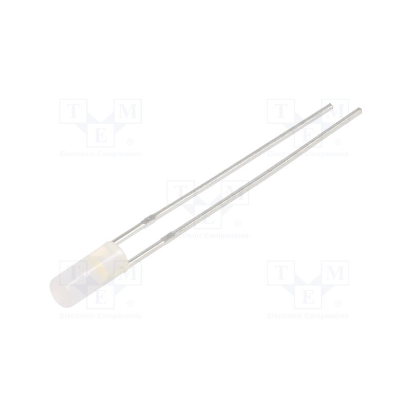 10 pcs : OSM5YK39B2B - LED, 3mm, white warm, 500÷750mcd, 110°, Front: flat, 2.9÷3.4V, 102mW