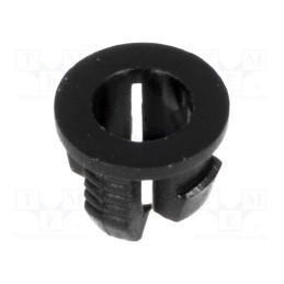 50 pcs : FIX-LED3-8 - LED holder, 3mm, one-piece, black, UL94V-2, L: 4.6mm, Mat: polyamide