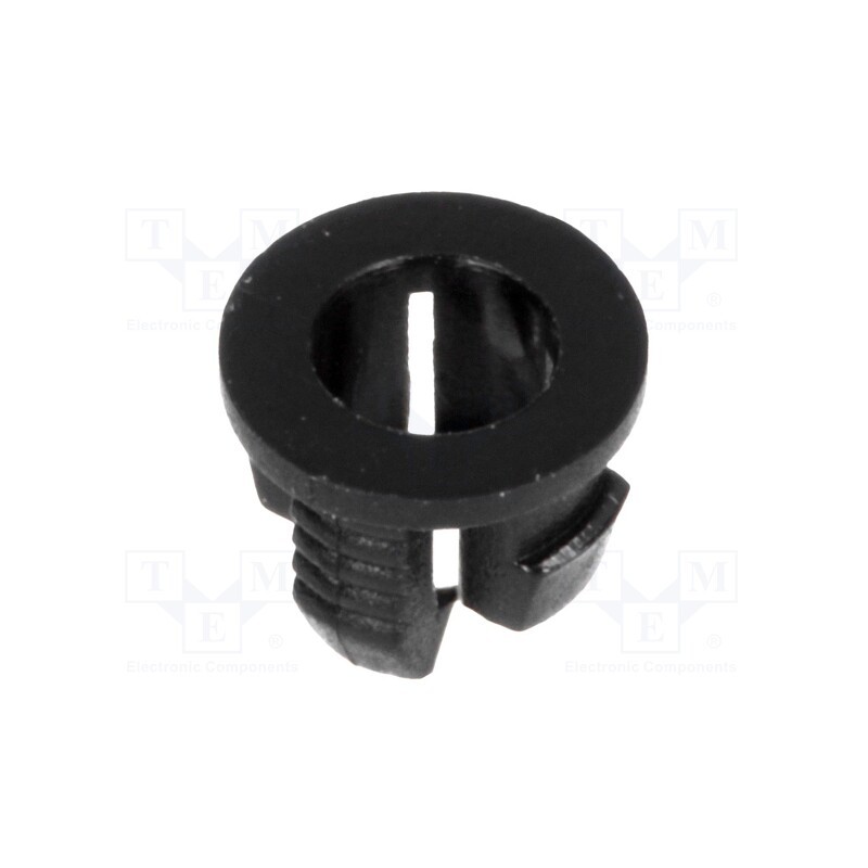 50 pcs : FIX-LED3-8 - LED holder, 3mm, one-piece, black, UL94V-2, L: 4.6mm, Mat: polyamide