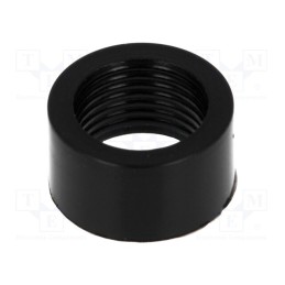 100 pcs : FIX-LED5-5T - Nut, 5mm, black, UL94V-2, L: 5mm, Mat: polyamide, FIX-LED5-5